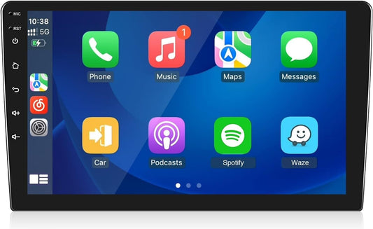 NK-TS10 Android Car Stereo – 4GB RAM, 32/64GB Storage, Wireless Apple CarPlay & Android Auto, QLED Touchscreen, Bluetooth, USB, Radio, Wi-Fi, SIM Card Support
